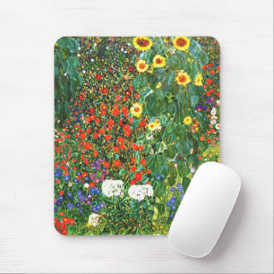 Farm Garden with Sunflowers, colourful artwork Mouse Pad