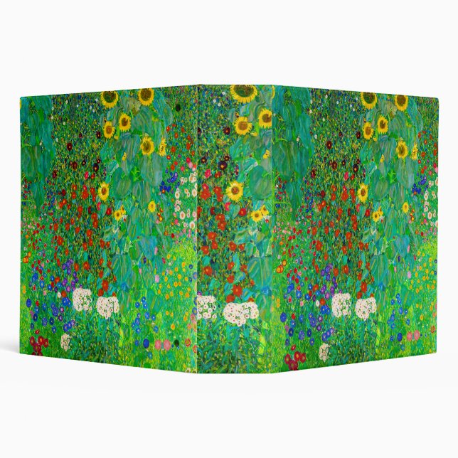 Farm Garden with Sunflowers, Gustav Klimt  Binder (Background)