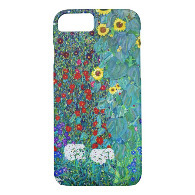Farm Garden with Sunflowers, Gustav Klimt Case-Mate iPhone Case (Back)