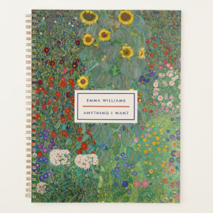 Farm Garden with Sunflowers Gustav Klimt Planner