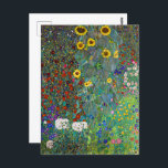 Farm Garden with Sunflowers | Gustav Klimt | Postcard<br><div class="desc">Farm Garden with Sunflowers is a 1907 painting by Gustav Klimt.</div>