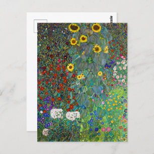 Farm Garden with Sunflowers   Gustav Klimt   Postcard