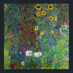 Farm Garden with Sunflowers | Gustav Klimt | Poster<br><div class="desc">Farm Garden with Sunflowers is a 1907 painting by Gustav Klimt.</div>