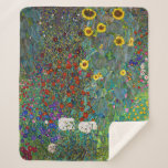 Farm Garden with Sunflowers | Gustav Klimt | Sherpa Blanket<br><div class="desc">Farm Garden with Sunflowers is a 1907 painting by Gustav Klimt.</div>