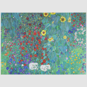 Farm Garden with Sunflowers, Gustav Klimt Tissue Paper