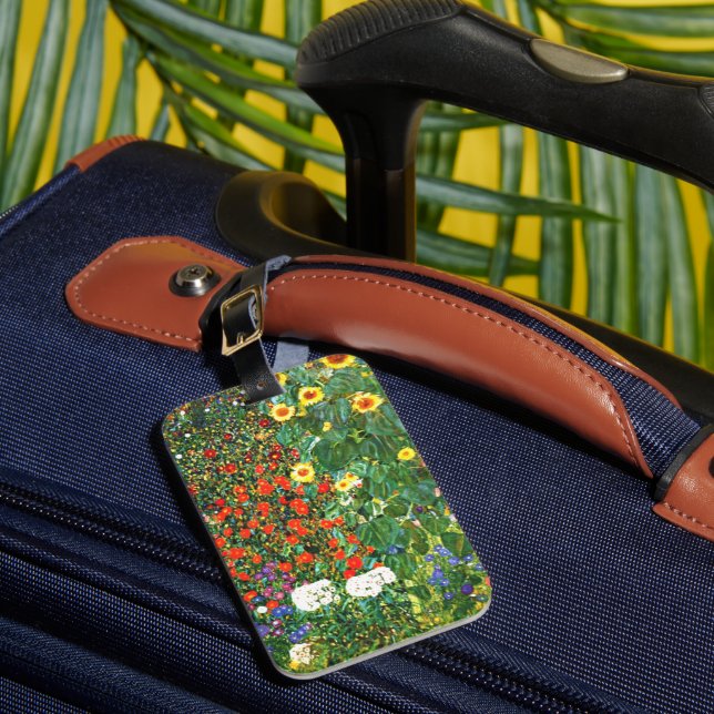 Farm Garden with Sunflowers, Luggage Tag (Front Insitu 1)