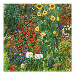 Farm Garden with Sunflowers, popular painting Poster