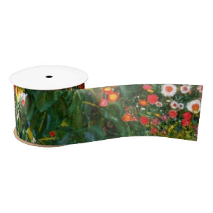 Farm Garden with Sunflowers Satin Ribbon