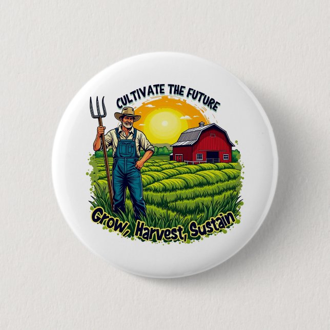 Farm Gift Farming Lover Future Farmer 2 Inch Round Button (Front)