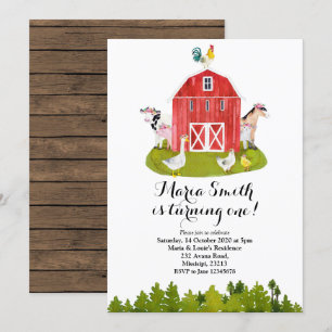Farm GIrl Birthday Invitation
