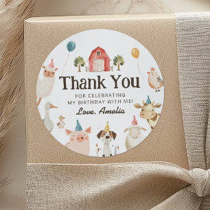 Farm Girl Birthday Sticker