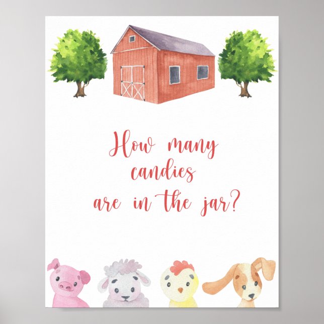 Farm - guess how many candies Poster (Front)