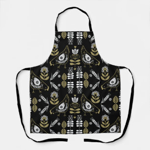 Farm Hen Folk Art Print Apron