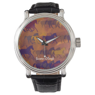 farm horses pattern watch