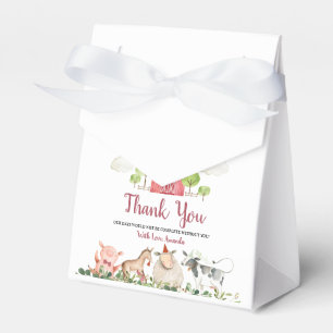 Farm House Animals Barnyard Birthday Baby Shower Favor Box