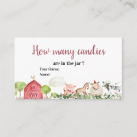 Farm House Animals Barnyard How Many Candies