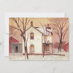 Farm House Painting by Canadian Artist A J Casson Thank You Card