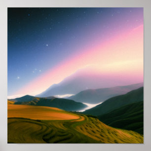 Farm in the Mountains Poster