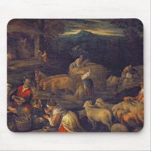 Farm Interior or Shearing Sheep Mouse Pad