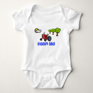 Farm Kid Tractor T-Shirt Baby Bodysuit