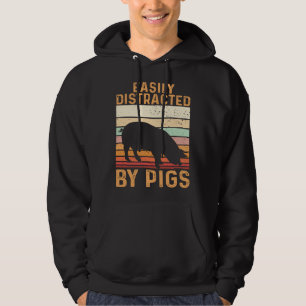 Farm Kids Piglet Easily Distracted By Pigs Hoodie
