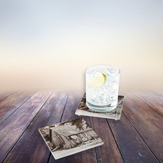 Farm Life Antique Barn Glass Coaster (Creator Uploaded)