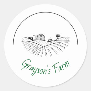 Farm Life Classic Round Sticker