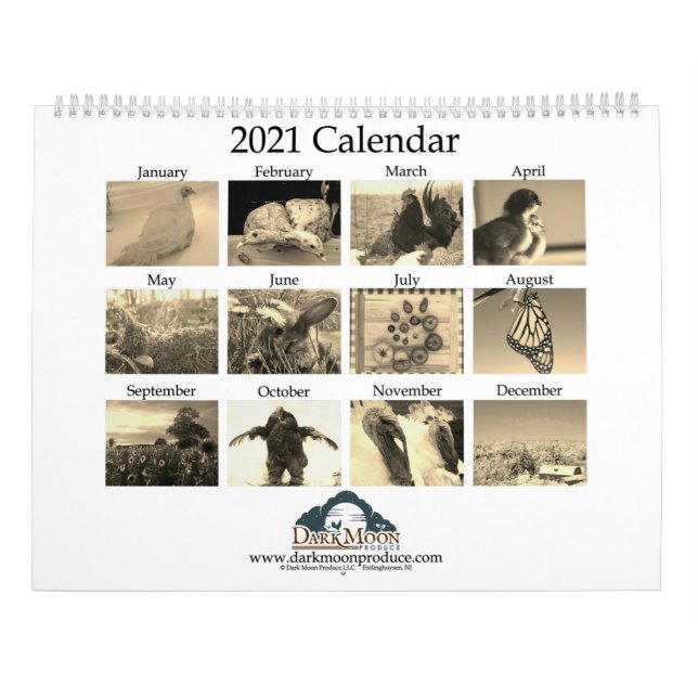 Farm Life - Dark Moon Produce - 2021 Calendar (Back)