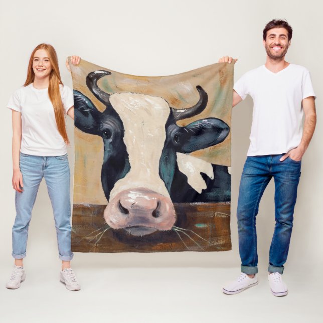 Farm Life - Gunther the Cow Fleece Blanket (In Situ)