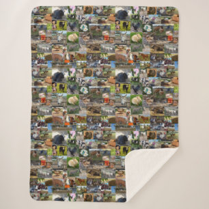 Farm Life Photo Collage,   Sherpa Blanket