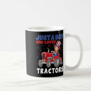 Farm Lifestyle 4th July Just A Boy Who Loves Tract Coffee Mug