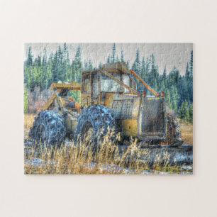 Farm Machinery, Tractor, Back-Hoe, Farm Vehicle Jigsaw Puzzle