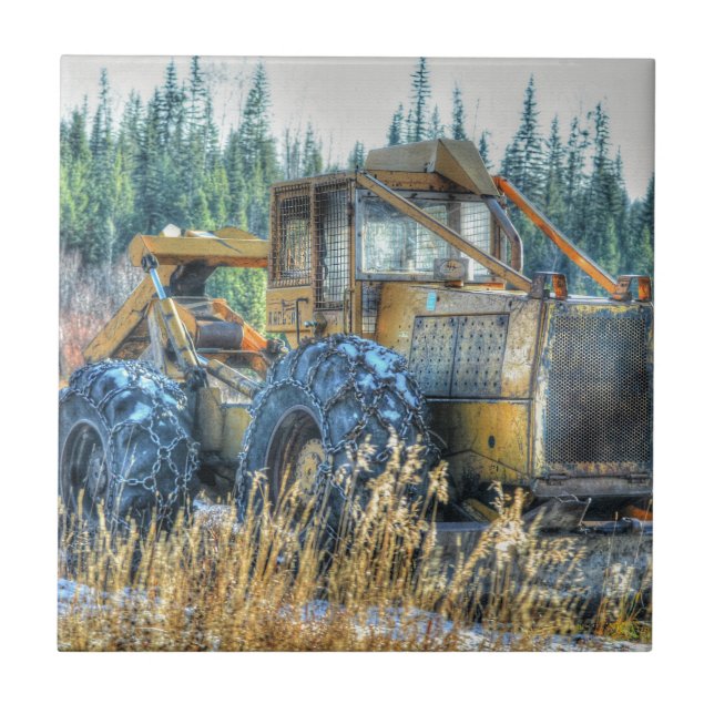 Farm Machinery, Tractor, Back-Hoe, Farm Vehicle Tile (Front)