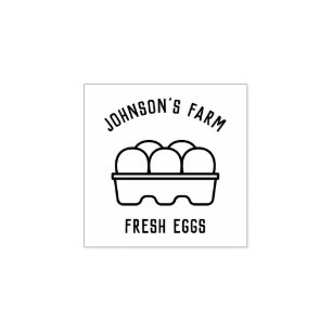Farm Name Fresh Eggs Egg Carton Stamp