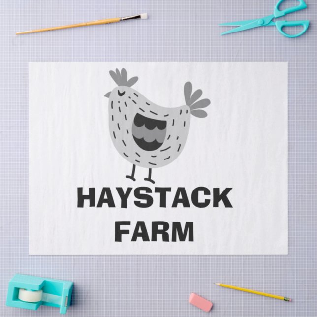 Farm Name Personalized egg Tissue Paper (Craft)
