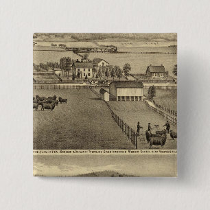 Farm of SA Cockayne near Moundsville 2 Inch Square Button
