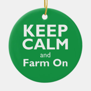 Farm On Ceramic Ornament