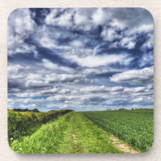 Farm Path Skyscape HDR Coaster