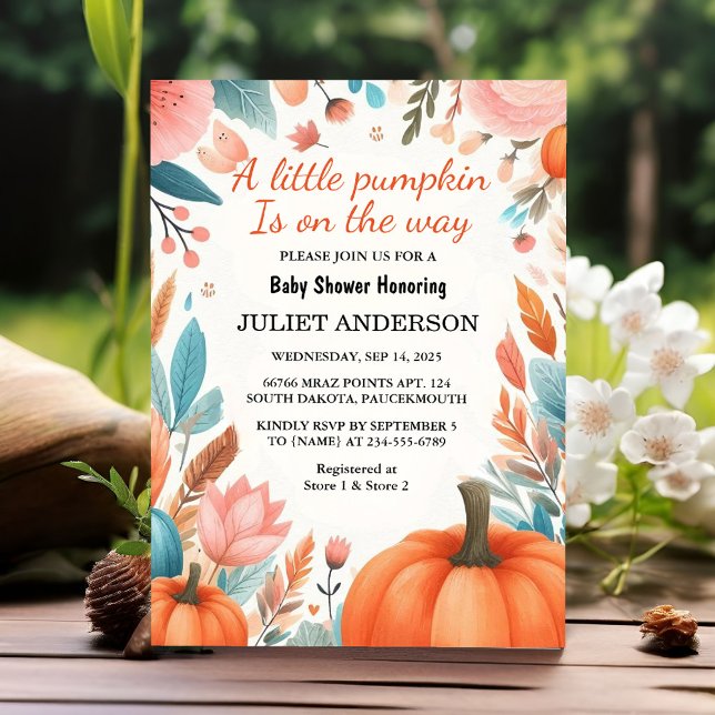 Farm Pink Blue Boho Girl Boy Fall Baby Shower Invitation (Creator Uploaded)