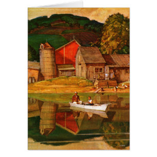 Farm Pond Landscape by Mead Schaeffer