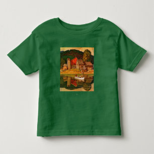 Farm Pond Landscape by Mead Schaeffer Toddler T-shirt