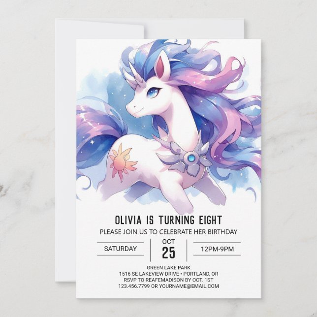 Farm Printable Horse Birthday Invitation (Front)