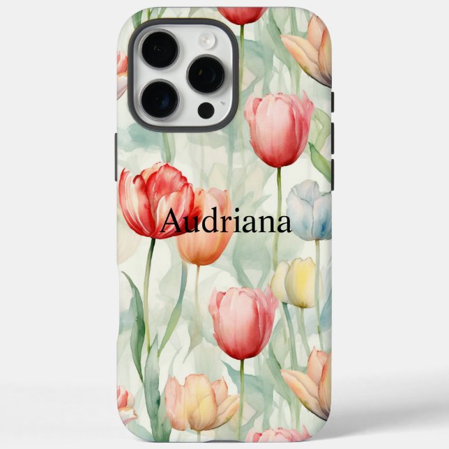 Farm Red Yellow Tulip Flowers  Case-Mate iPhone Case (Back)