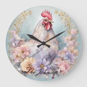 Farm Rooster Wall Clock