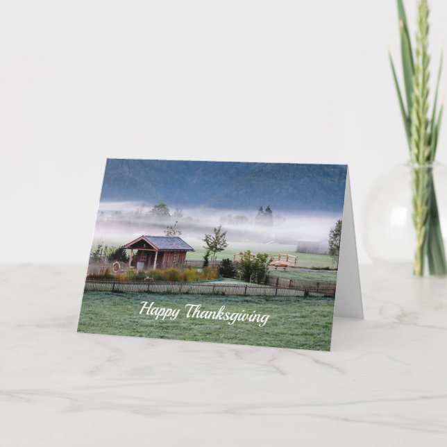 Farm Scene 2 Holiday Card (Front)