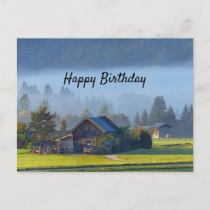 Farm Scene 3 Birthday Postcard