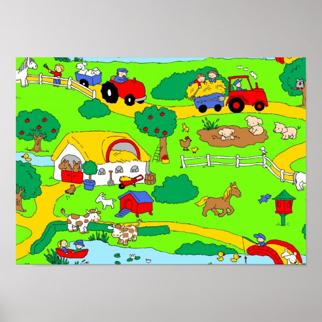 Farm scene poster (Front)
