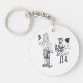 Farm Selfie Keyring