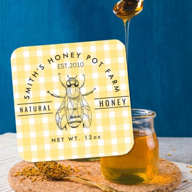 Farm shop honey jar label small business (Creator Uploaded)