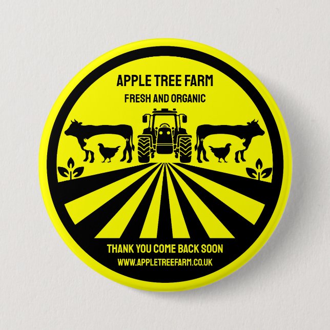 Farm Shop Promtion 3 Inch Round Button (Front)